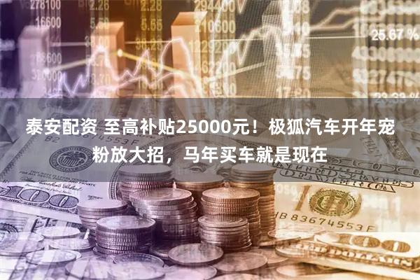 泰安配资 至高补贴25000元！极狐汽车开年宠粉放大招，马年买车就是现在